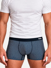 Cueca Mash Boxer Microfibra Risca de Giz Azul Marinho