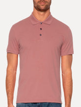 Polo Ellus Masculina Piquet Classic Easa Rosa Escuro