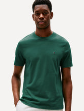 Camiseta Tommy Hilfiger Masculina Regular Fit Tee Solid Logo Verde Escuro