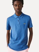 Polo Lacoste Masculina Slim Fit Classic Azul Médio