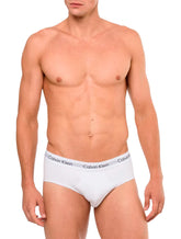 Cueca Calvin Klein Brief Cotton Stretch Classic Preta/ Branca/ Mescla Pack 3UN