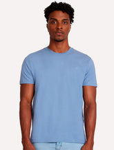 Camiseta Aramis Masculina Basic Lisa Azul Médio