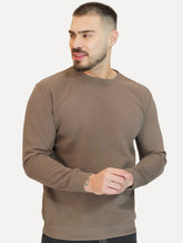 Moletom Dixen Masculino Crewneck Liso Marrom