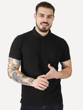 Polo Guess Masculina Piquet 1981 Bordado Preta