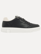 Tênis Armani Exchange Masculino Sneakers Low Pipe Off-White Preto