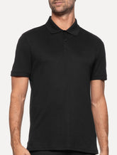 Polo Calvin Klein Masculina Regular Básica Interlock Liquid Touch Preta