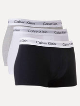 Cuecas Calvin Klein Underwear Plus Trunk Stretch Branca/ Preta/ Mescla Pack 3UN
