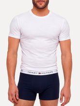 Cueca Tommy Hilfiger Cotton Stretch Trunk Azul Cinza Mescla Marinho Pack 3UN