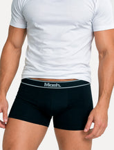 Cueca Mash Boxer Microfíbra Seamlss Gray Sash Azul Marinho Pack 2UN