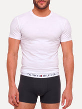 Cueca Tommy Hilfiger Cotton Stretch Trunk Preta Pack 3UN