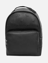 Mochila Calvin Klein Couro Full Logo CK Preta
