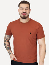 Camiseta Von der Volke Masculina Origineel Velvet Dark Lion Terracota