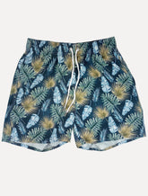 Short Sergio K Masculino Beachwear Tropical Palm Peel Azul Marinho