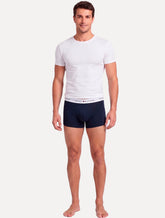 Cueca Tommy Hilfiger Cotton Stretch Trunk Vermelha Marinho e Branca Pack 3UN