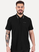 Polo Guess Masculina Piquet Silk Grey Frisos Preta