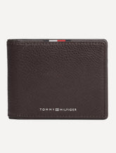 Carteira Tommy Hilfiger Couro Corporate Mini CC Marrom
