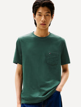 Camiseta Tommy Hilfiger Masculina Regular Pocket Verde Escuro