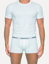 Cueca Reserva Masculina Boxer Basic Logo Branca Pack 2UN