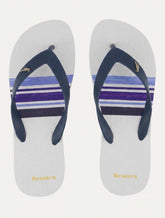 Chinelo Reserva Masculino Watercolor Stripe Branco/Marinho