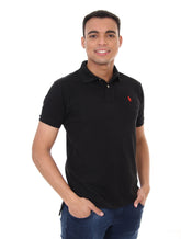 Polo Ralph Lauren Masculina Custom Fit Red Logo Preta