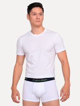 Cueca Calvin Klein Low Rise Trunk C12.01 BR02 Navy Branca 1UN