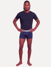 Cuecas Lacoste Boxer Long Colored Lettered Waist Azul Marinho Pack 3UN