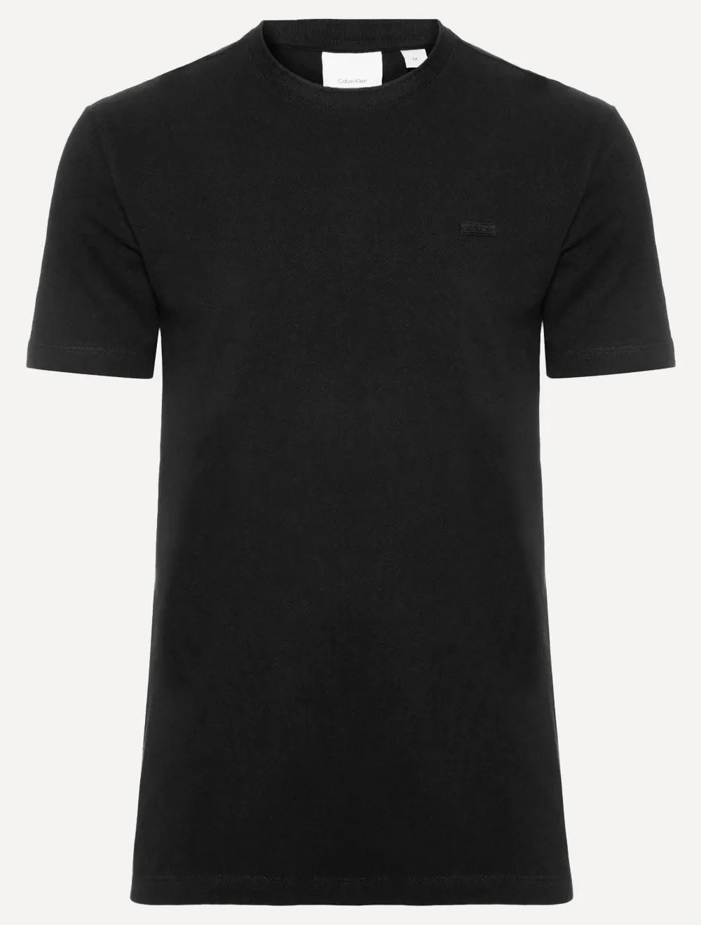 Camiseta Calvin Klein Masculina Piquet Rubber Patch Mono Logo Preta