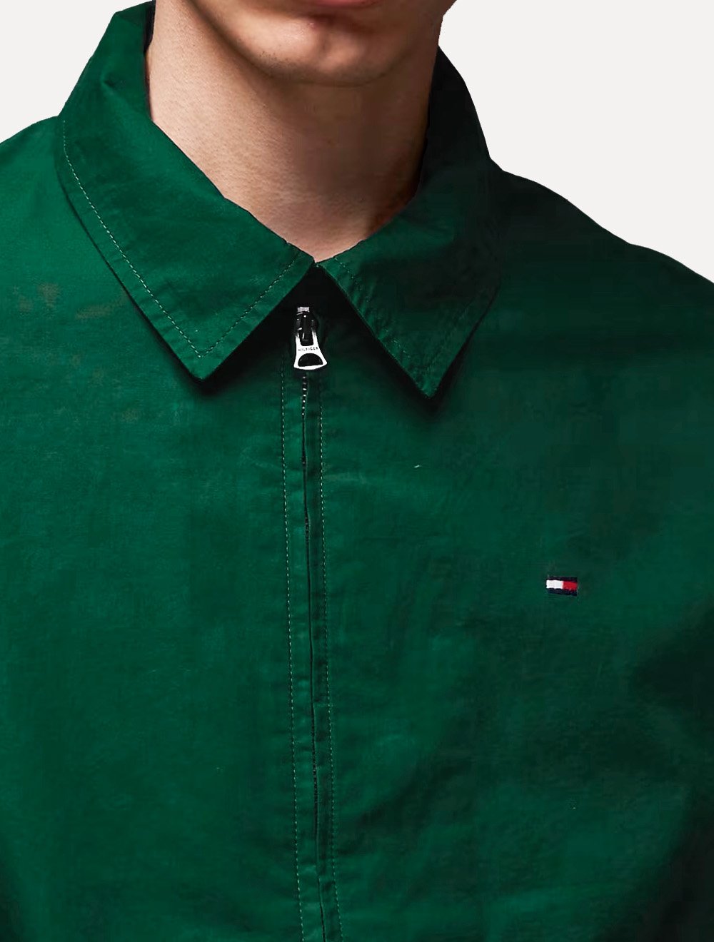 Jaqueta Tommy Hilfiger Masculina Regular Cotton Ivy Verde Escuro