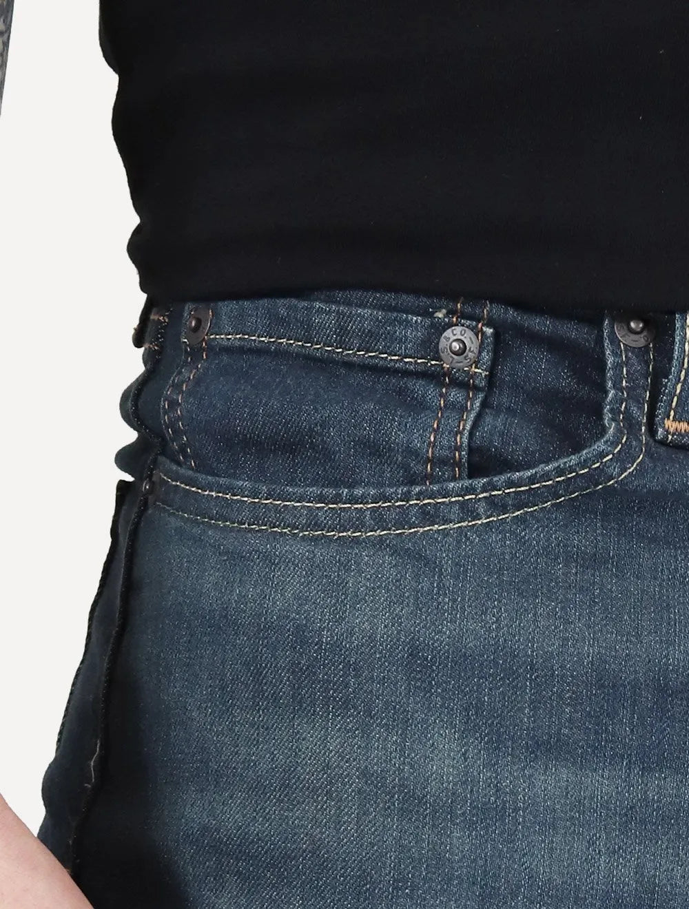 Calça Levis Jeans Masculina 514 Straight Stretch Midnight Greenish Médio