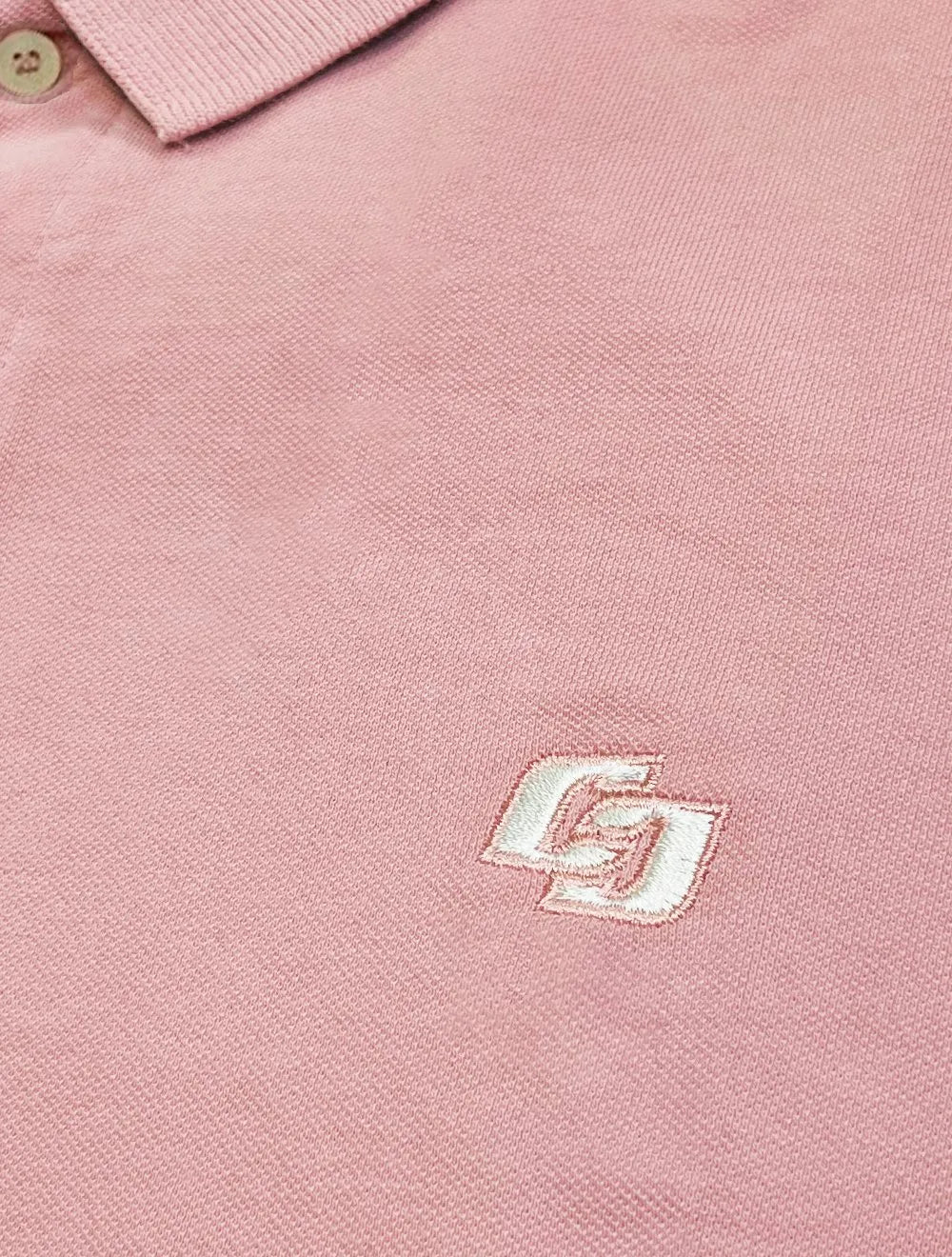 Polo Colcci Masculina Piquet Logo Bordado Rosa Claro