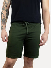 Bermuda John John Masculina Moletom New Basic Print Verde Militar