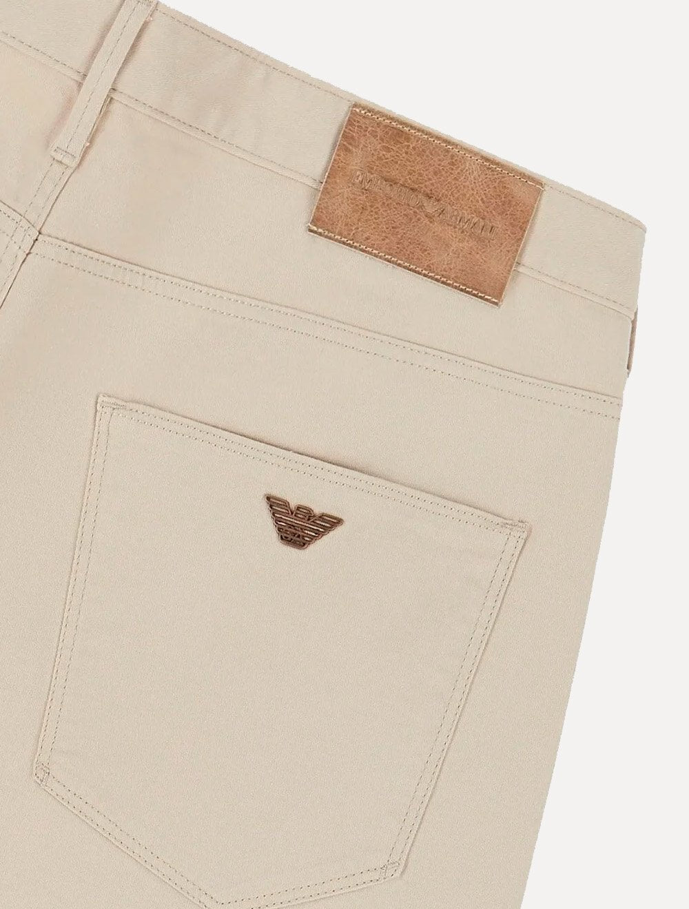 Calça Jeans Empório Armani Masculina J06 Slim Fit 5 Pockets Caqui