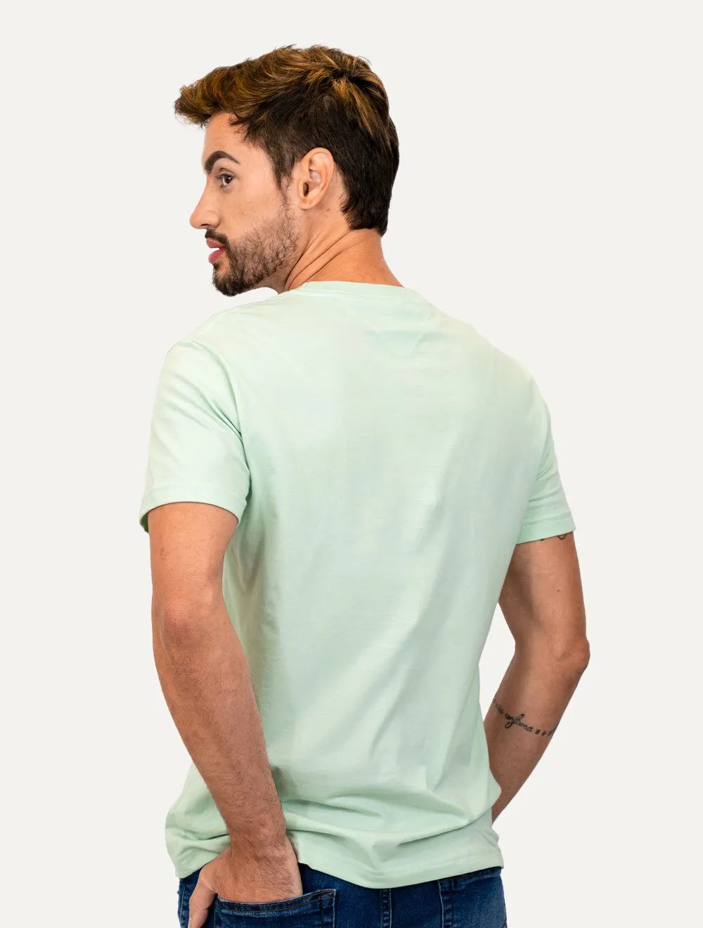 Camiseta Tommy Hilfiger Masculina Essential Cotton Verde Claro
