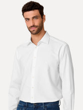 Camisa Dudalina Masculina Comfort Superfine Cotton Mono Logo Branco