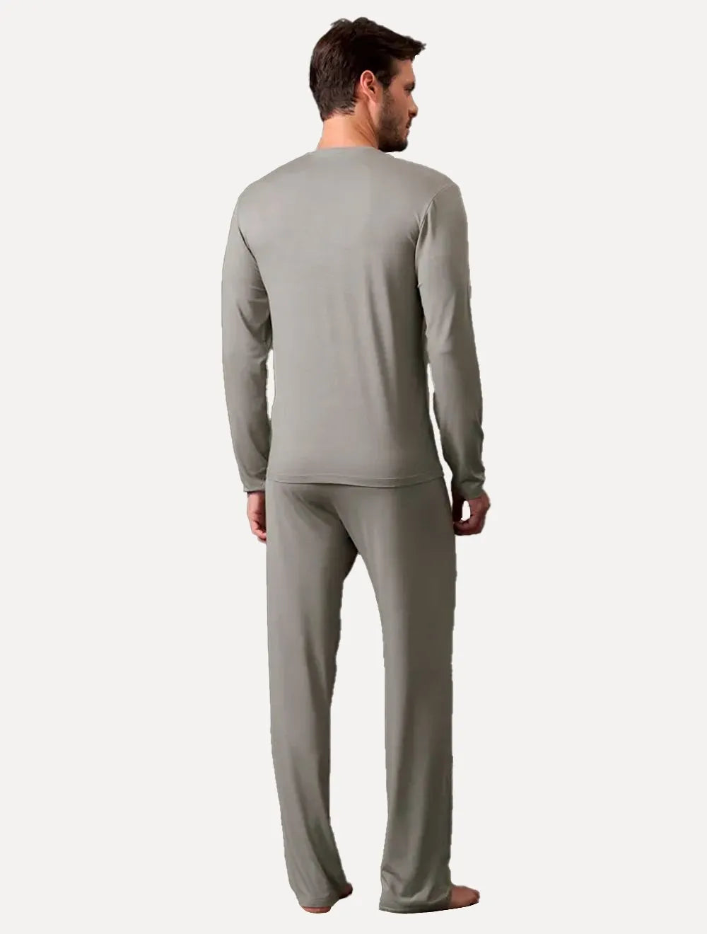 Pijama Calvin Klein Masculino Calça Modal CK Logo Cinza