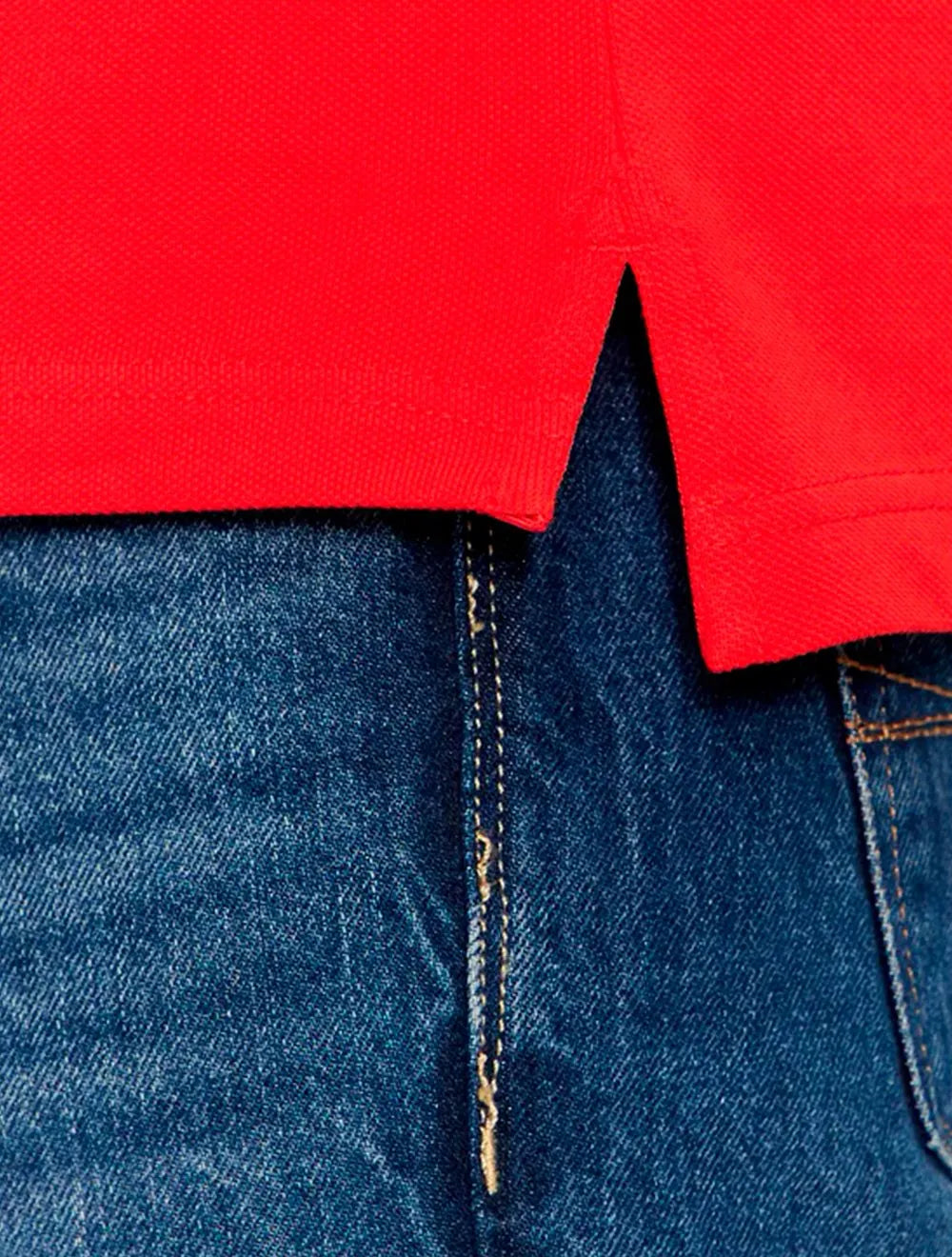 Polo Tommy Hilfiger Masculina Regular Piquet 1985 Vermelho Escarlate