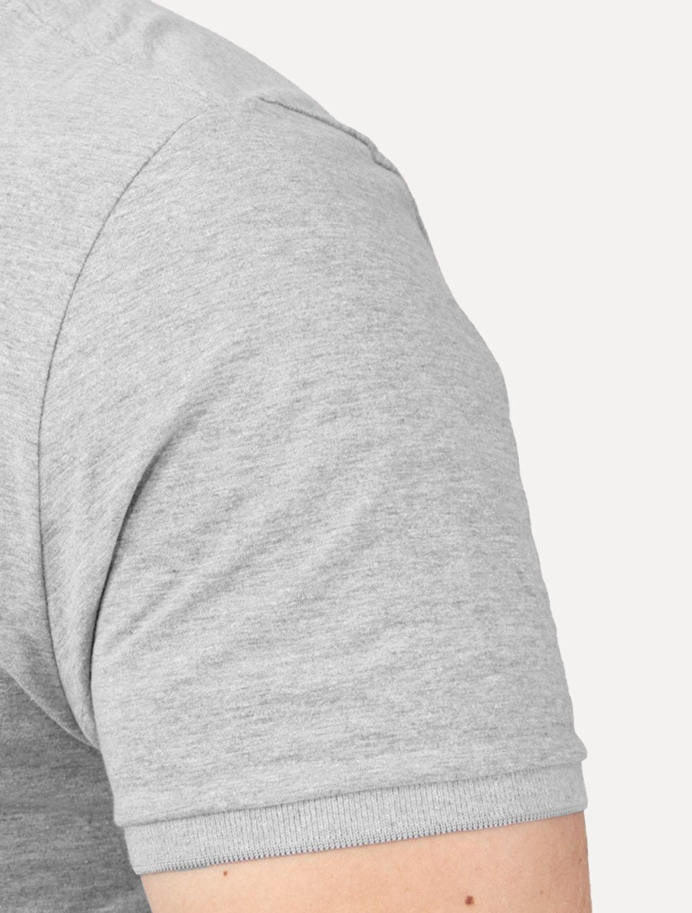 Camiseta Aramis Masculina Friso Gola Cinza Mescla