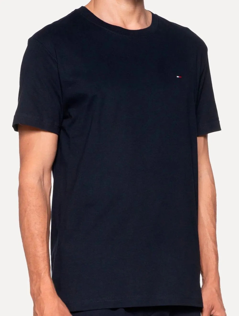 Camiseta Tommy Hilfiger Masculina Slim Fit Essential Stretch Azul Marinho