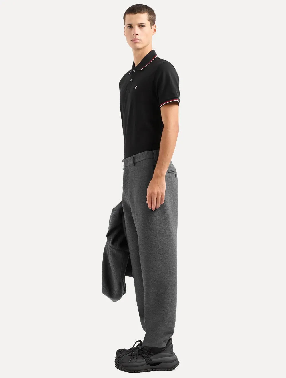 Polo Empório Armani Masculina Essential Friso Preta