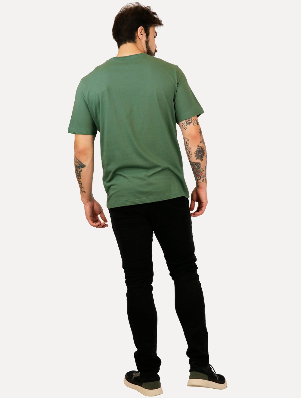Camiseta Individual Masculina Comfort Logo Verde Escuro