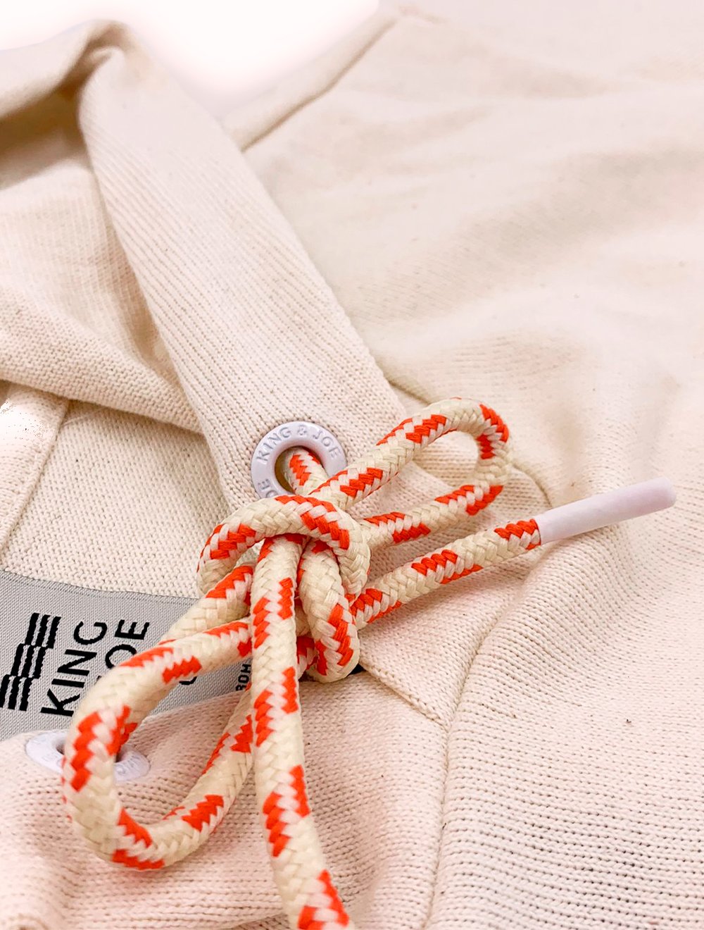 Blusão King & Joe Masculino Malha Capuz Off-White