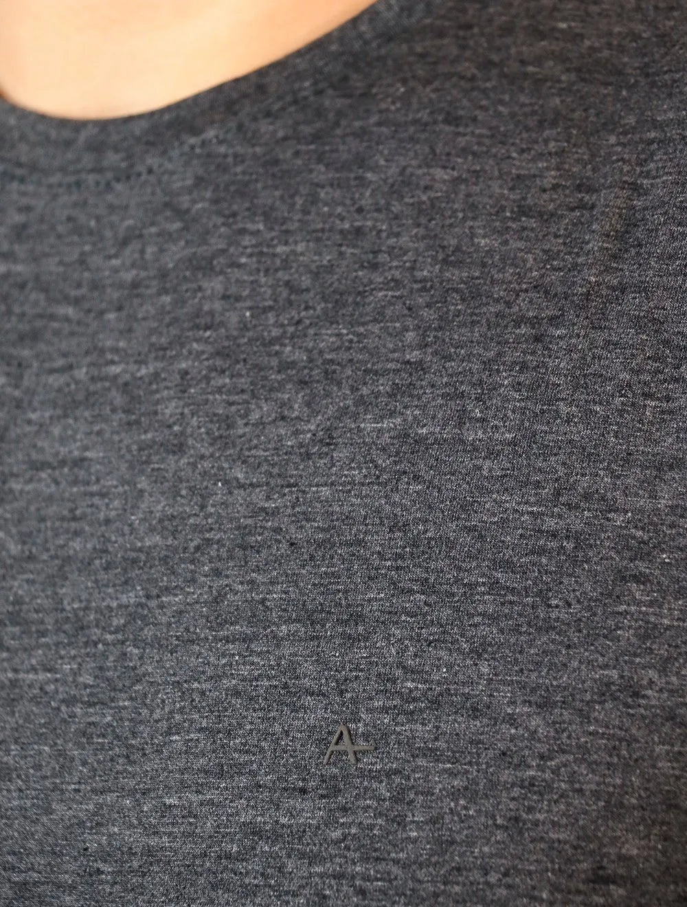 Camiseta Aramis Masculina Basic 3D Rubber Logo Grafite Mescla
