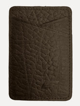 Carteira Ellus Masculina Porta-Cartão Couro Celular Marrom