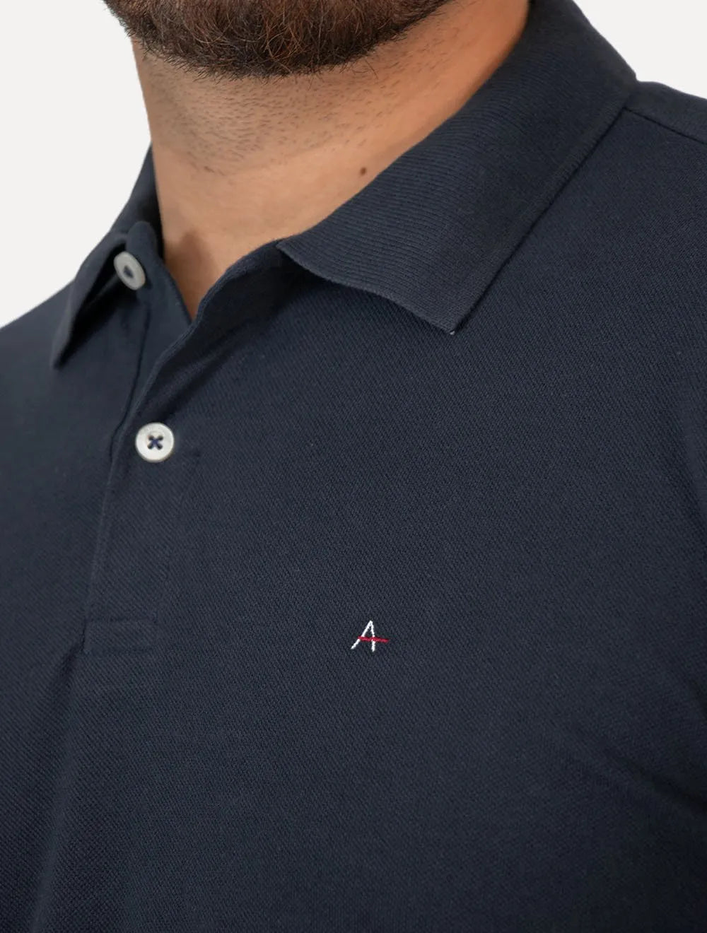 Polo Aramis Masculina Basic Piquet Azul Marinho