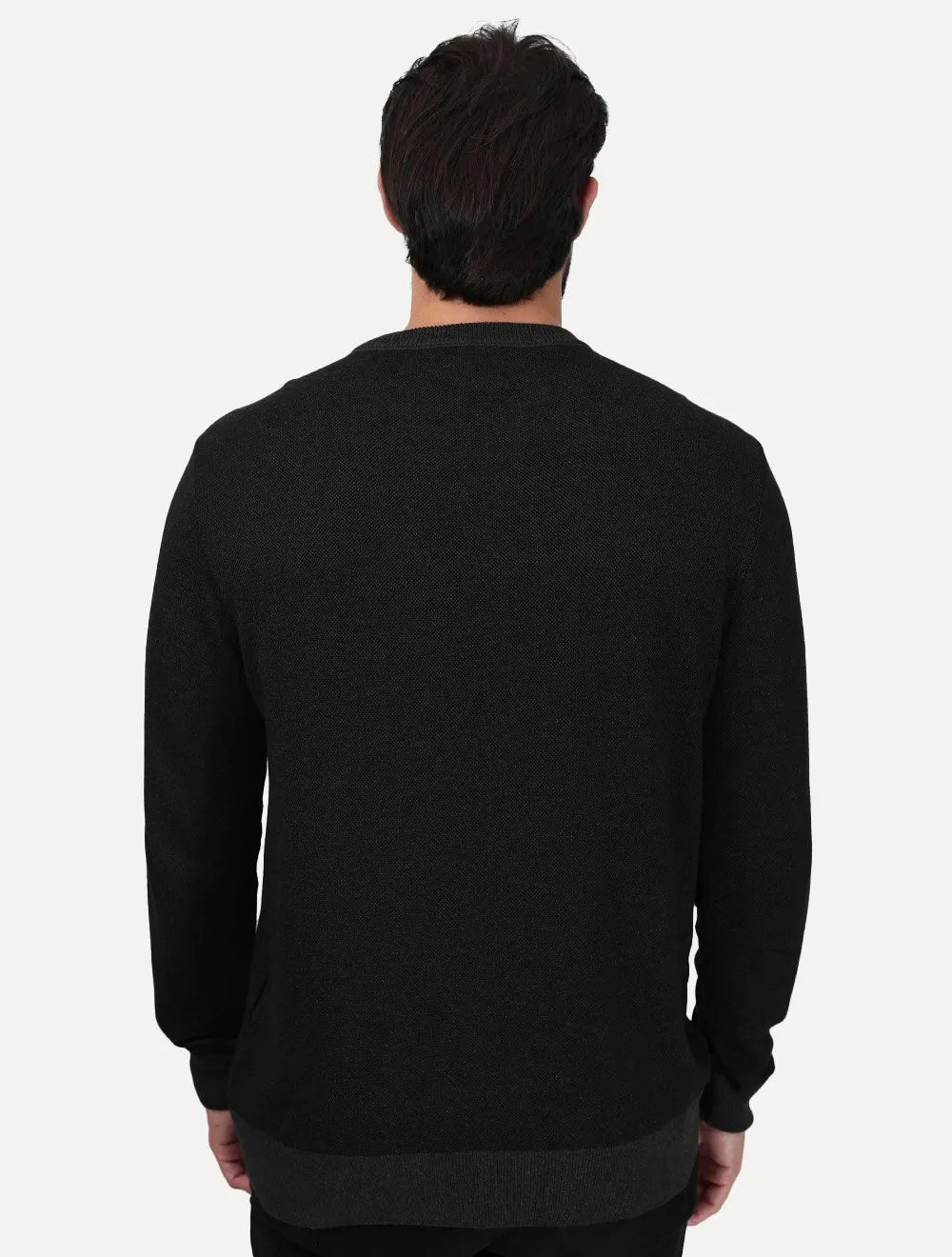 Suéter John John Masculino Regular Fit Tricot Smooth Cinza Escuro