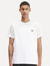 Camiseta Fred Perry Masculina Regular Back Graphic Laurel Branca