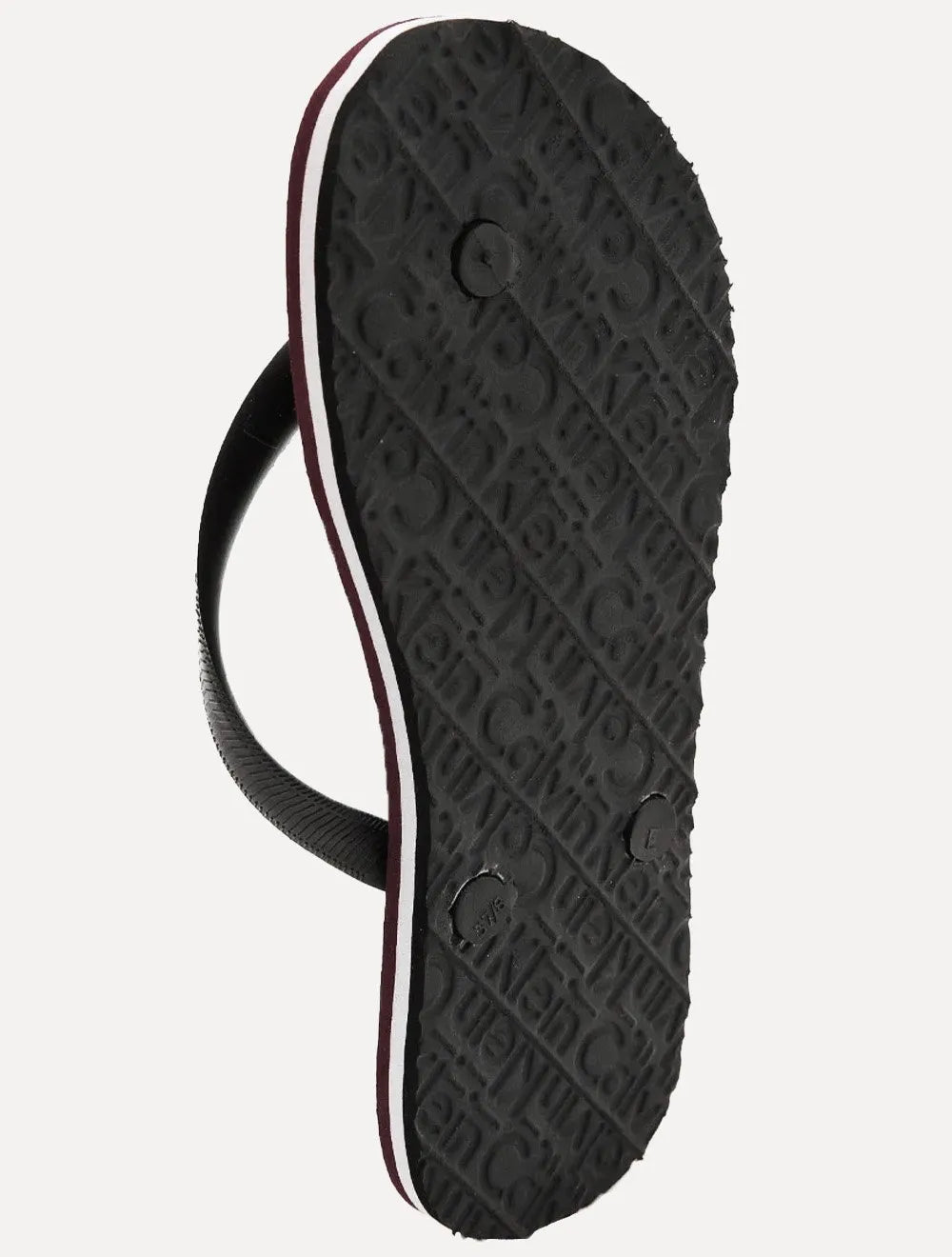 Chinelo Calvin Klein Jeans Swin Contrast Logo Re Issue Bordô