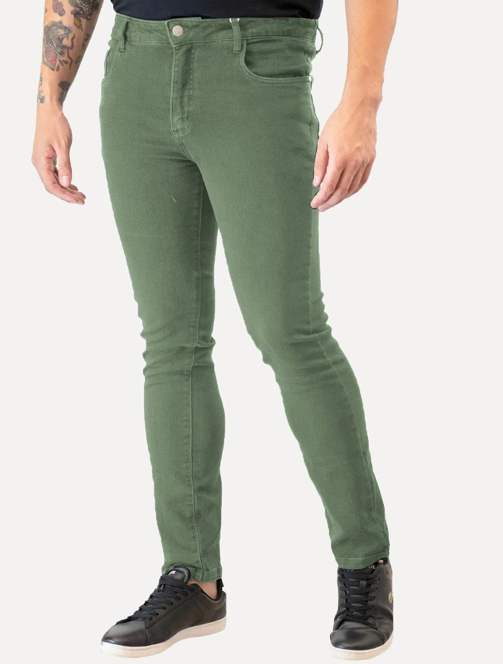 Calça Original Penguin Jeans Masculina Slim Five Pockets Verde Escuro