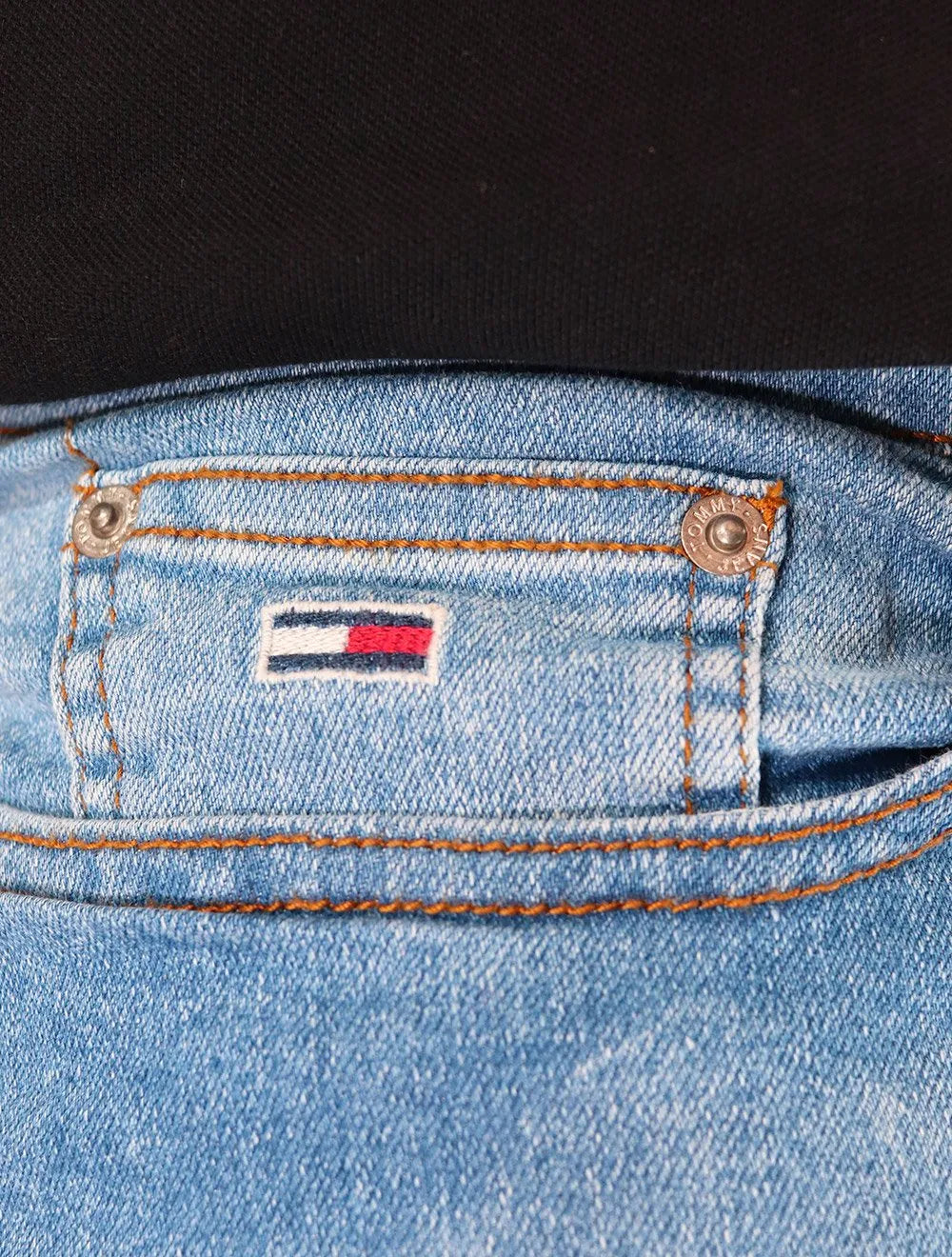 Calça Tommy Jeans Masculina Skinny Simon Denim Azul Claro