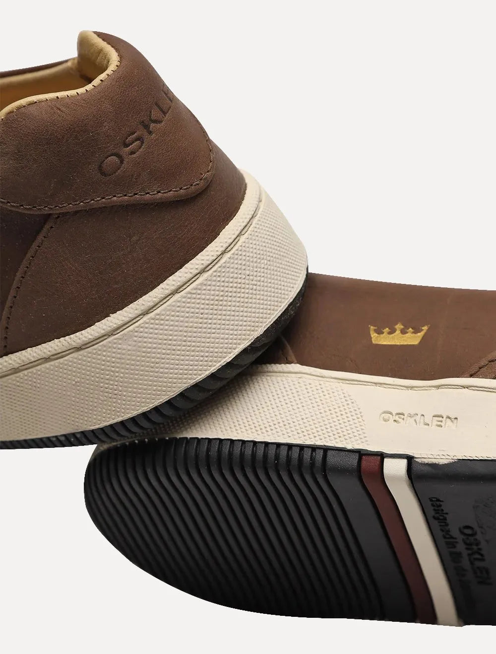 Tênis Osklen Masculino Slip on Bossanova Antique Couro Marrom Café